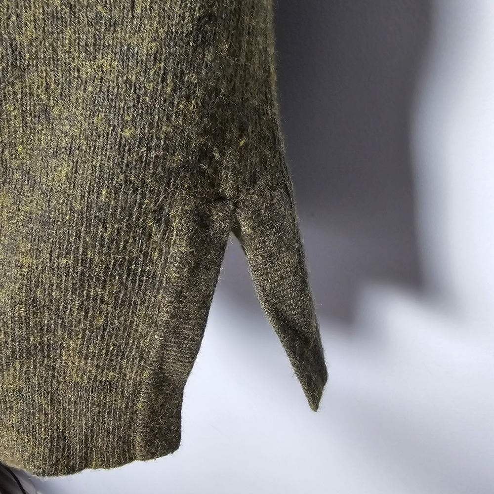 J.Crew Mercantile Womens Wool Blend Turtleneck Vest M Olive Green Academic Fall - Picture 9 of 10